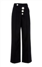 Acler Lynne Button-embellished Crepe Wide-leg Pants