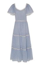 Luisa Beccaria Printed Cotton Midi Dress