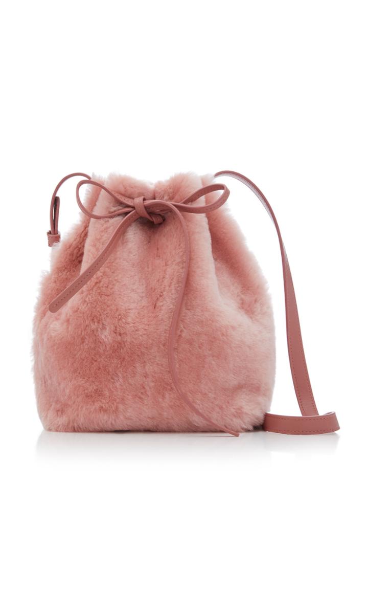 Mansur Gavriel Mini Shearling Bucket Handbag