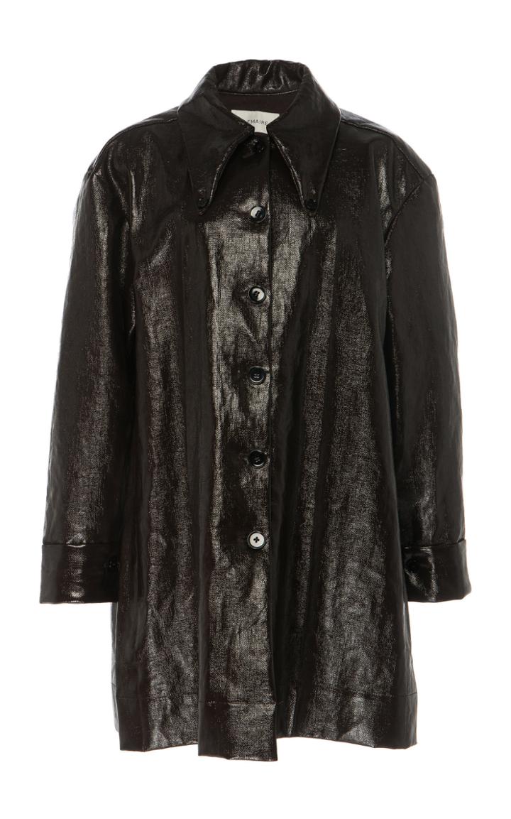 Lemaire Collared Linen Maxi Shirt Coat