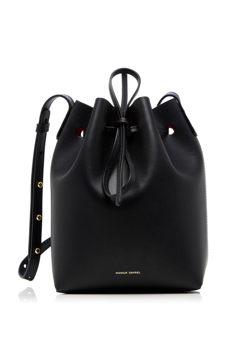 Mansur Gavriel Mini Leather Bucket Bag