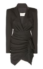 Alexandre Vauthier Ruched Wool Mini Dress