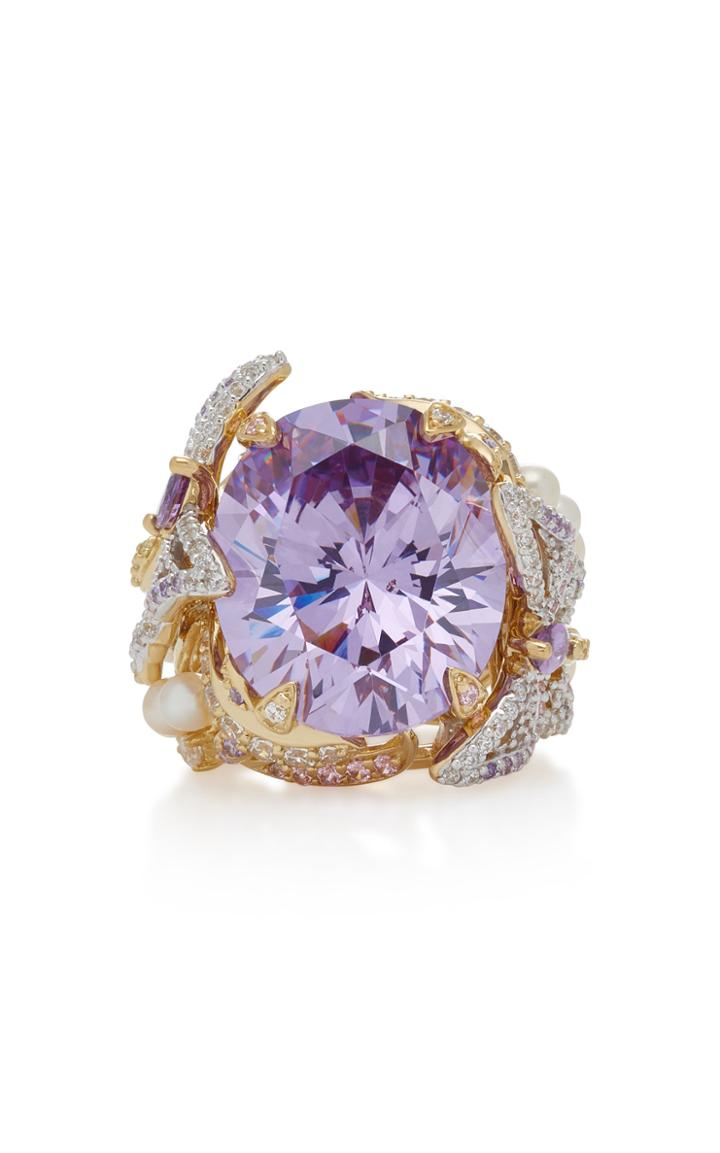 Anabela Chan Lilac Swallowtail 18k Gold Multi-stone Ring