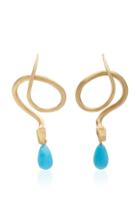Annette Ferdinandsen 14k Gold, Diamond And Turquoise Earrings