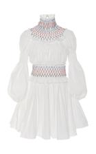 Carolina Herrera Cotton-blend High-neck Dress