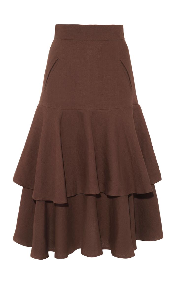 Anna Mason Carmen Linen Tiered Skirt