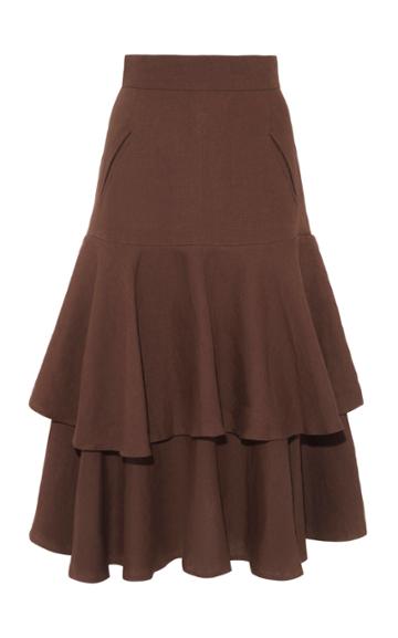 Anna Mason Carmen Linen Tiered Skirt