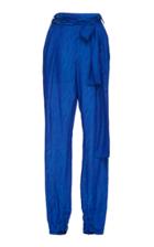 Dundas High Waist Slim Leg Jacquard Pants
