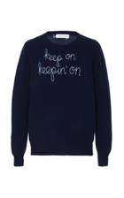 Moda Operandi Lingua Franca Keep On Keepin' On' Cashmere Crew Sweater With Light