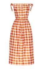 Moda Operandi Markarian Panfilo Shantung Off The Shoulder Button Down Dress Size: 0