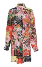 Versace Floral Silk Shirt Dress