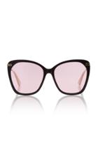 Gucci Web Cat-eye Oversized Acetate Sunglasses