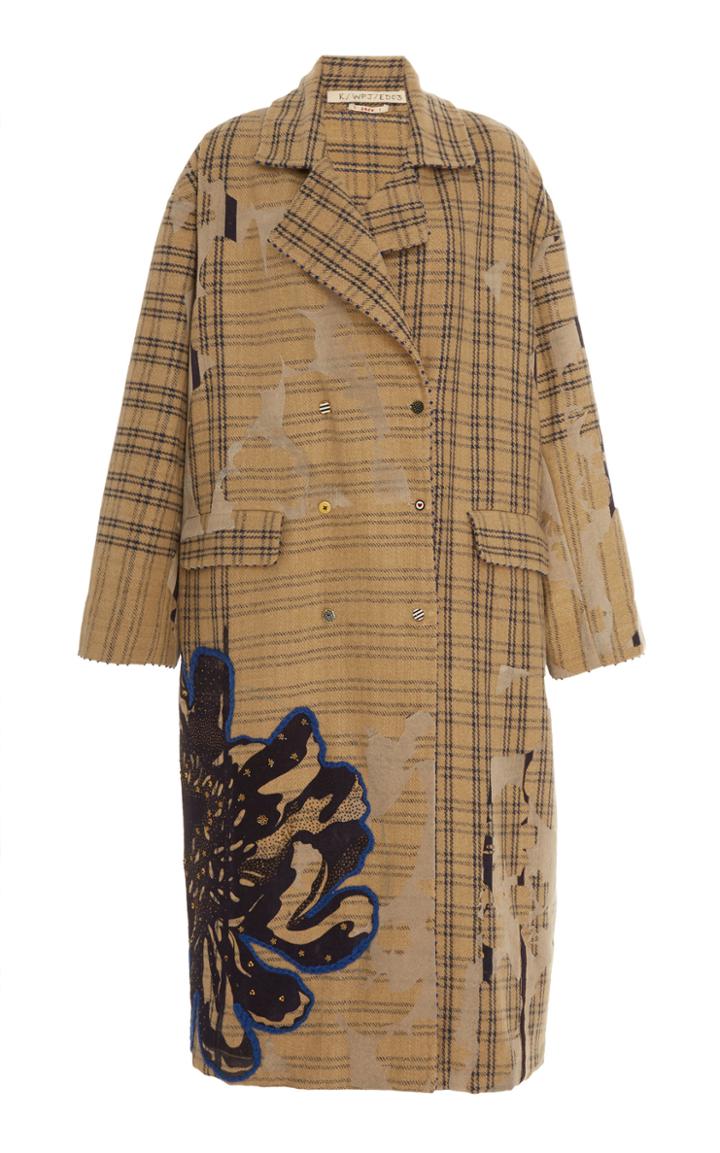 Pro Embroidered Oversized Double-breasted Wool Coat
