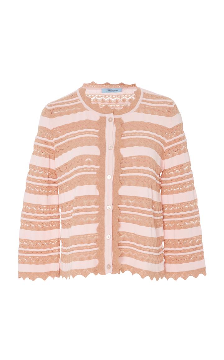 Blumarine Striped Crotched Cardigan