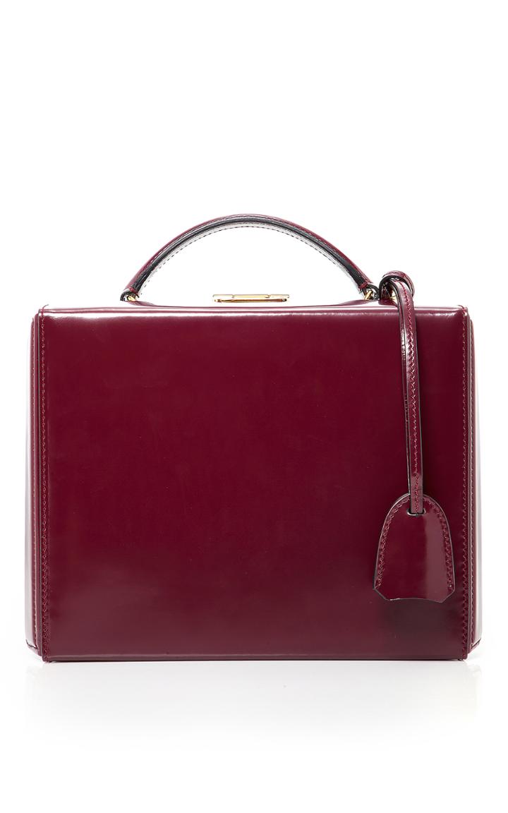 Mark Cross Grace Large Leather Box Bag