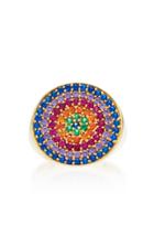 Joanna Laura Constantine Gold-plated Amethyst And Ruby Tribal Pinky Ring