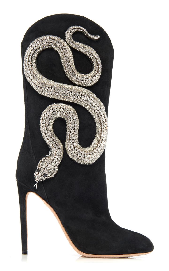 Giambattista Valli Crystal Snake Boots