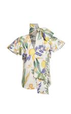 Moda Operandi La Doublej Lou Lou Printed Cotton Shirt Size: Xs
