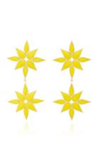 Mer's Gold-plated Sterling Silver And Enamel Earrings