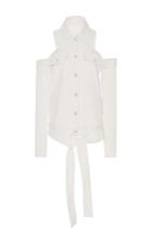Jonathan Simkhai Raw Denim Cold Shoulder Jacket
