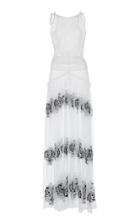 Sandra Mansour Fantme Embroidered Maxi Dress