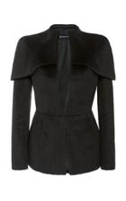 Brandon Maxwell Cape-accented Wool-blend Jacket