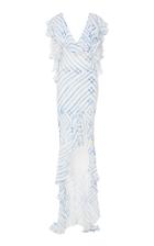 Cult Gaia Isabel Ruffled Silk Tea Dress