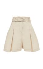 Moda Operandi Alberta Ferretti Belted Stretch Cotton-gabardine Shorts