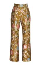 Peter Pilotto Metallic Floral Jacquard Straight-leg Pants