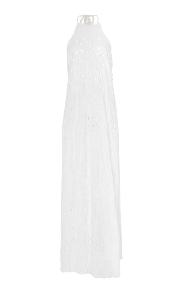 Anjuna Iole Eyelet Halter Dress