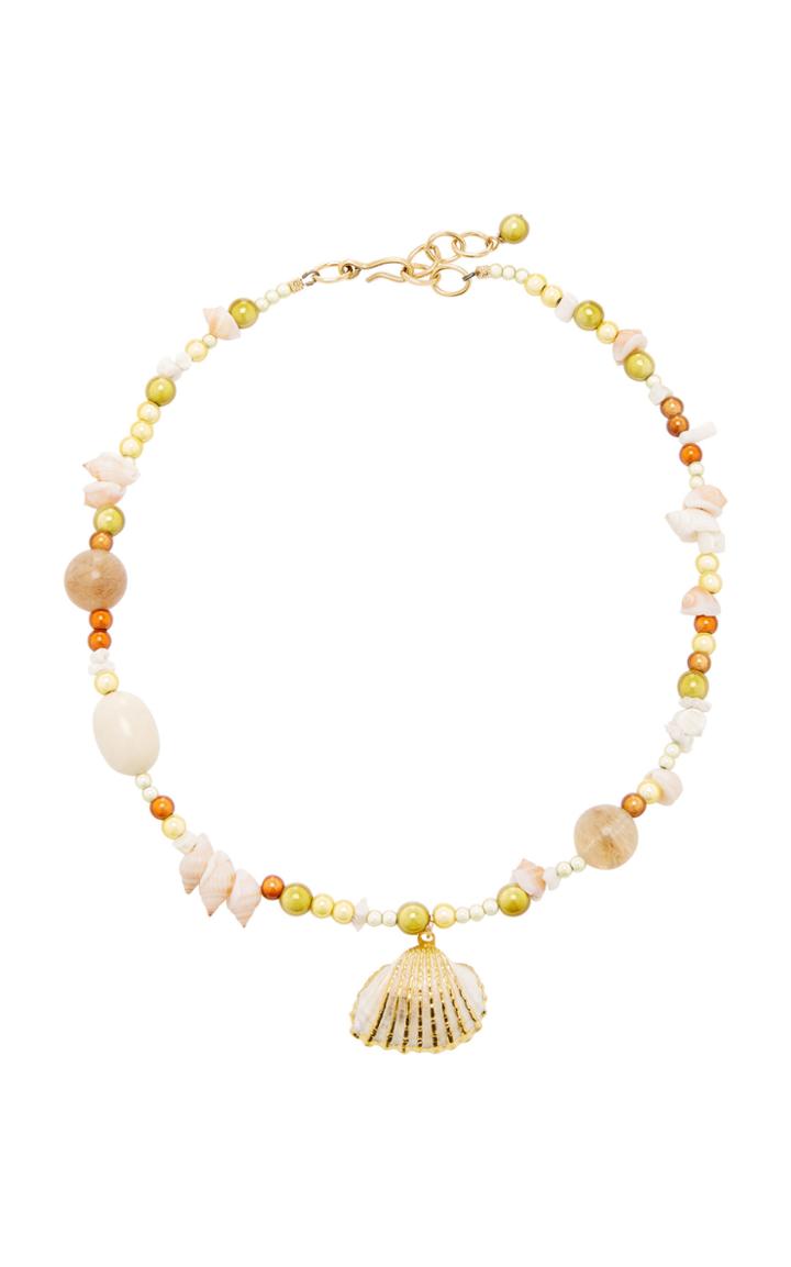 Brinker & Eliza Salt Water Taffy Shell Beaded Pendant Necklace