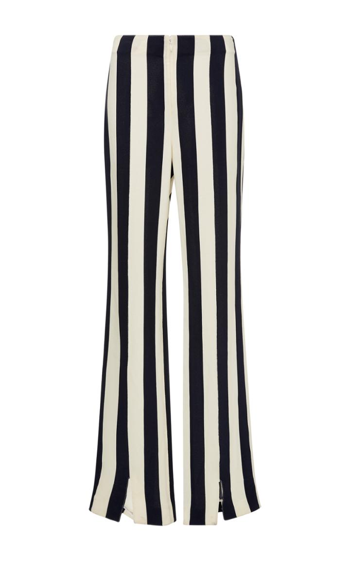 Courrges Striped Crepe Trousers