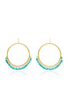 Ashley Pittman Mnara Earring Bronze With Turquoise Stones