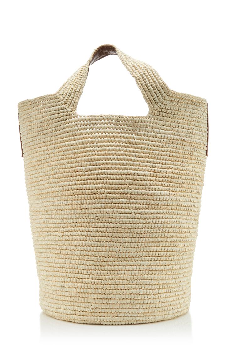 Sensi Studio Tall Straw Tote Bag