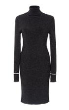 Off-white C/o Virgil Abloh Lurex Logo Turtleneck Dress