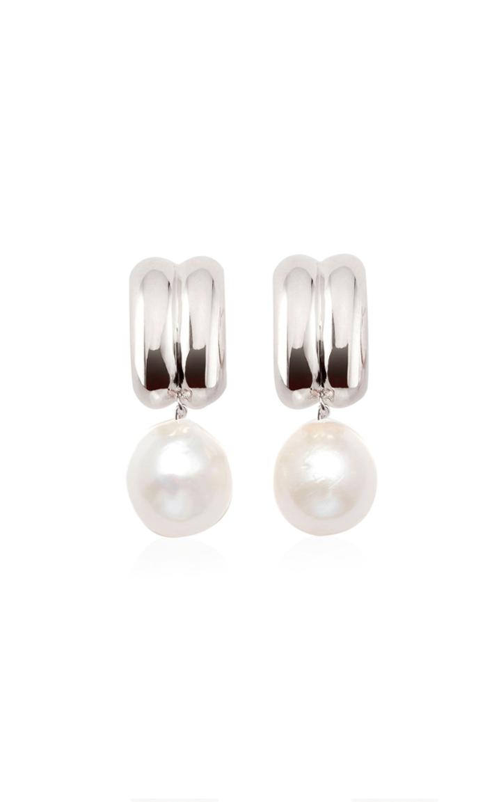 Agmes Juliette Pearl And Sterling Silver Earrings