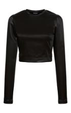 Cynthia Rowley Long Sleeve Satin Top