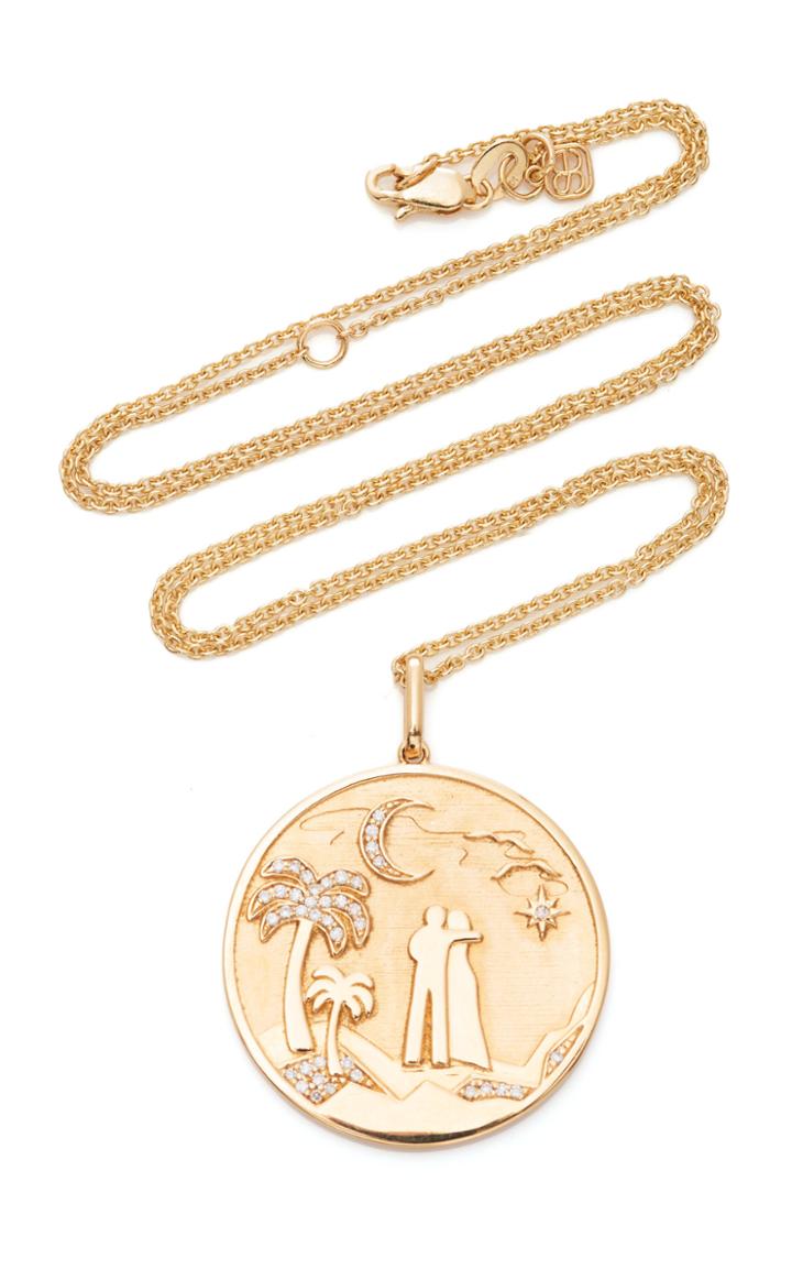 Moda Operandi Sydney Evan 14k Yellow Gold Sunset Coin Necklace