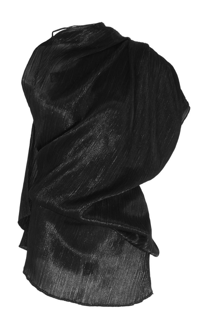 Roland Mouret Lyan One-shouldered Lurex Blouse