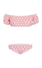 Lisa Marie Fernandez Leandra Off-the-shoulder Polka-dot Swimsuit