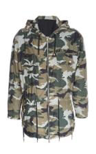 Balmain Camouflage Nylon Hooded Jacket