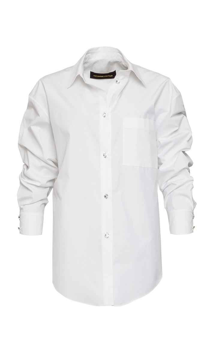 Alexandre Vauthier Embellished Button Down Cotton Shirt
