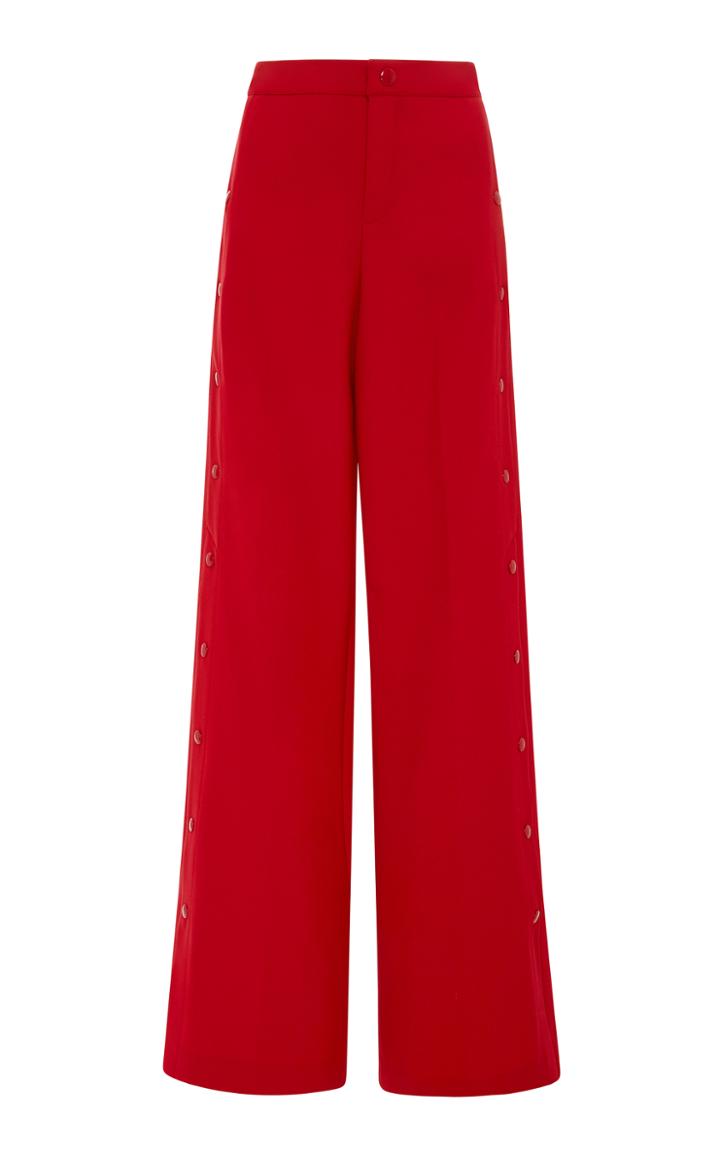 Red Valentino Wide Leg Pants With Button Detail