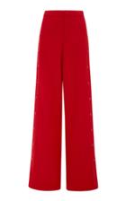 Red Valentino Wide Leg Pants With Button Detail