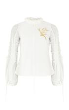 Razan Alazzouni Chiffon Beaded Top