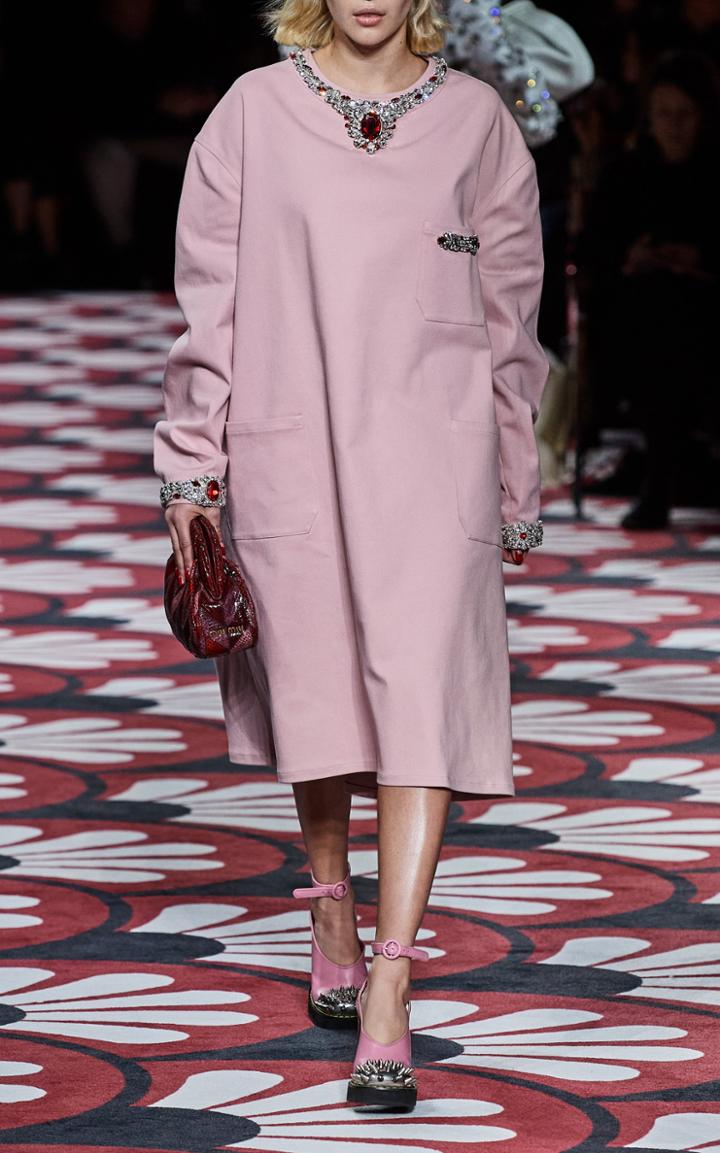 Moda Operandi Miu Miu Oversized Embellished Dress