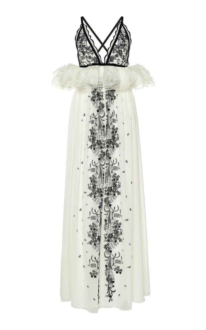 Giambattista Valli Ruffled Silk-chiffon Maxi Dress
