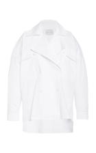 Piece Of White Raquel Asymmetric Pocket-detailed Cotton Poplin Shirt