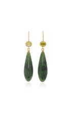 Mallary Marks Apple & Eve 18k Gold, Chrysoberyl And Jade Earrings