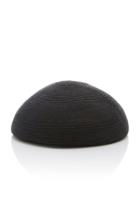 Yestadt Millinery Zina Leather-trimmed Straw Beret